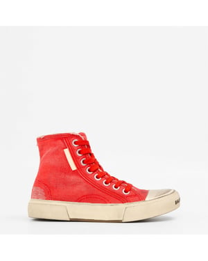 Women's Balenciaga Paris High Tops in Red/White