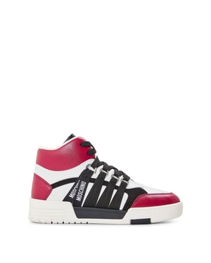 Boys Moschino Court Trainers in White