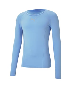 Men's Puma Liga Baselayer Tee Ls T-Shirt in Team Light Blue
