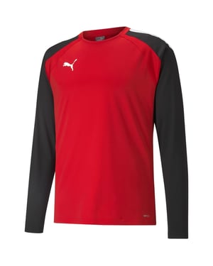 Men's Puma Teamliga Training Sweat T-Shirt in Red/Black