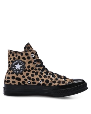 Men's Converse Adults Chuck 70 Pony Hair High Top Trainers in 704-Gold/Blac