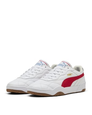 Men's Puma Tifosi Lux Low Top Trainers in Puma White-Fo