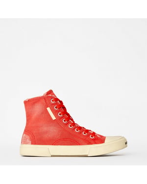 Men's Balenciaga Paris High Tops in Red/White