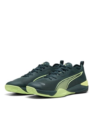 Men's Puma Eliminate Nitro 4 Handball Trainers in Green Terrain