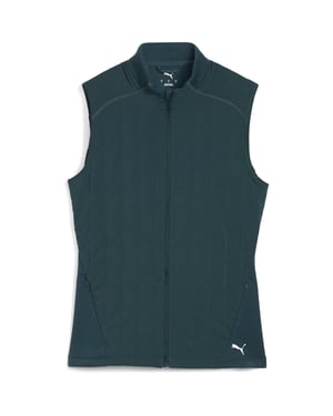 Women's Puma Run Cloudspun Warm Label Vest in Green Terrain