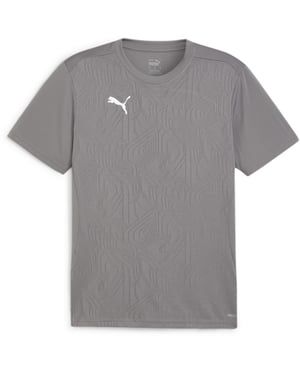 Men's Puma Teamfinal Training Short Sleeve Performance T-Shirt in Cast Iron