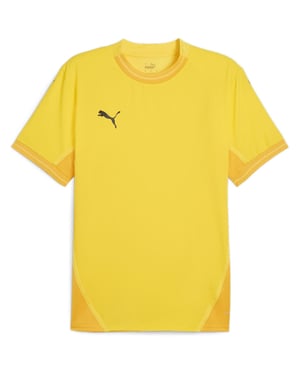 Men's Puma Teamfinal Jersey T-Shirt in Yellow/Black