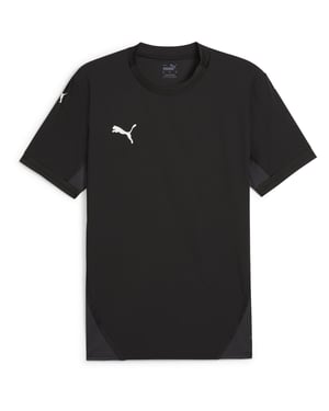 Men's Puma Teamfinal Jersey T-Shirt in Black/White/Gry