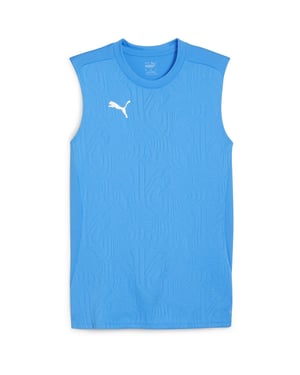 Men's Puma Teamfinal Training Short Sleeve Performance T-Shirt in Ignite Blu/Silv