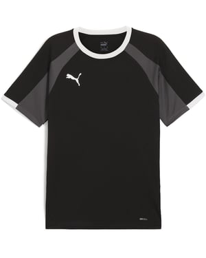 Men's Puma Individualliga Jersey T-Shirt in Black/White/Gry