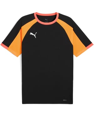 Men's Puma Individualliga Jersey T-Shirt in Black/Heat Fire
