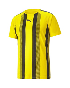 Men's Puma Teamliga Striped Jersey T-Shirt in Yellow/Black