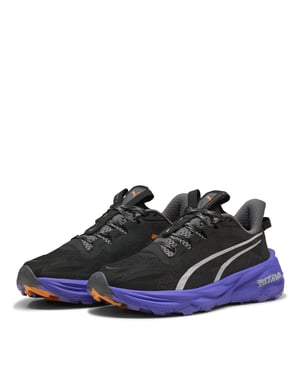 Women's Puma Fast Trac Nitro 3 Wns Trail Running Shoes in Black-Darkam