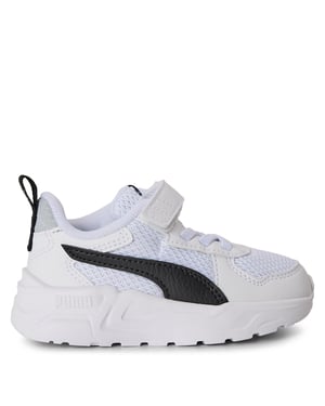 Boys Puma Kids Trinity Lite Ac+ Low Top Trainers in WhtBlkCoolLtGry