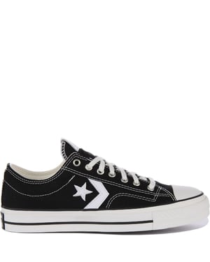 Boys Converse Pro Blaze Strap Leather High Top Trainers in 001-Black/Blu