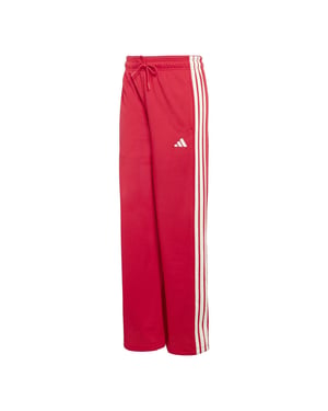 Women's adidas Open Hem Woven Tracksuit Joggers in Ruby/Wht/Crystl