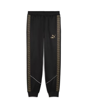 Men's Puma King Anthem Performance Tracksuit Bottoms in Black/Gold