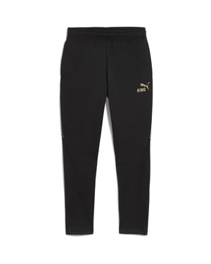 Men's Puma Performance Tracksuit Bottoms in Black/Gold