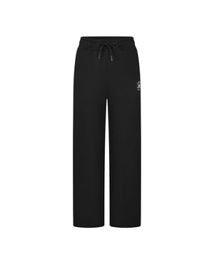 Women's Converse Fleece Pants Open Hem Jogging Bottoms in 001-Converse