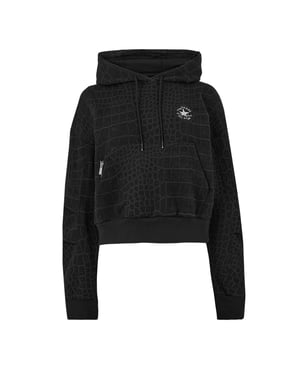 Women's Converse Reptile Knitted Overhead Hoodie in 001-Converse