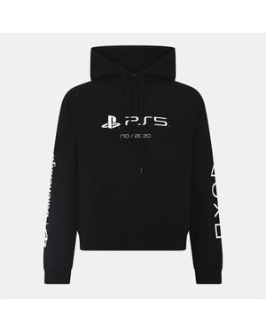 Men's Balenciaga Pull Over Hoodie in Black/White