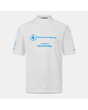 Men's Balenciaga T-Shirt in White/Blue