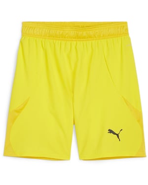 Men's Puma Teamfinal Shorts Football Shorts in Yellow/Black