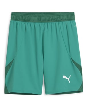 Men's Puma Teamfinal Shorts Football Shorts in Sport Green/Wht