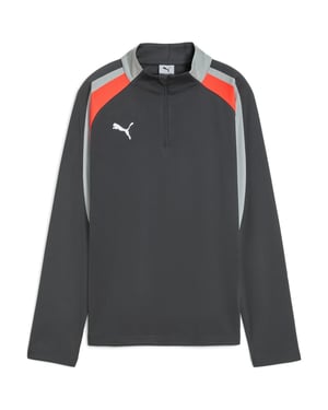 Boys Puma Kids Individualliga Quarter Zip Fleece Top in ShadowGray-W