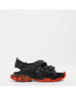 Men's Balenciaga Track Sandals in Black/Red