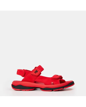 Men's Balenciaga Flat Sandals in Red/Black