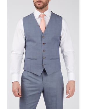 Sleeveless V-neck Tailored Waistcoat in Grey