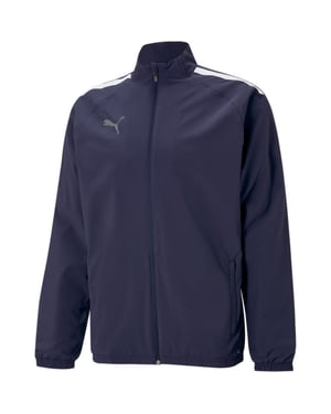 Men's Puma Teamliga Sideline Jacket Tracksuit Top in Peacoat/White