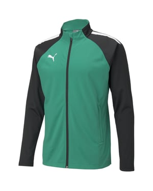 Men's Puma Teamliga Training Jacket Tracksuit Top in Pep Green/Black