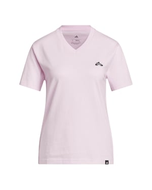 Men's adidas Slide V Neck T-Shirt in Clear Pink