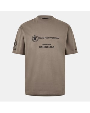 Men's Balenciaga T-Shirt in Taupe/Black