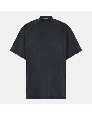 Men's Balenciaga Oversized T-Shirt in Washed Black