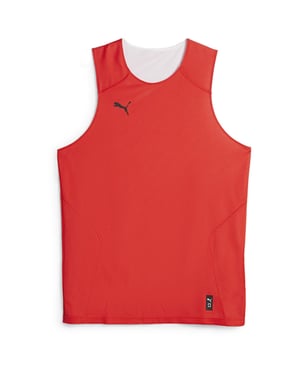 Men's Puma Hoops Team Reverse Practice Performance Basketball Jersey in Red
