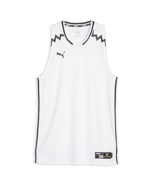 Men's Puma Hoops Team Game Performance Basketball Jersey in White
