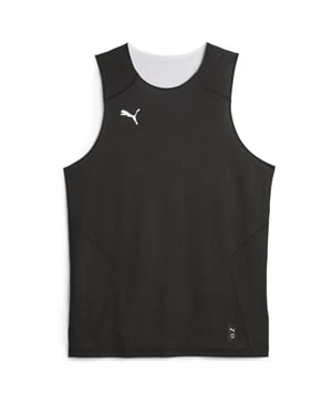 Men's Puma Hoops Team Reverse Practice Performance Basketball Jersey in Black