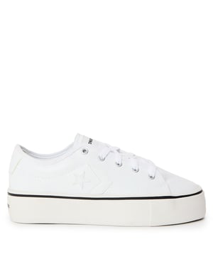 Women's Converse Run Star Hi in 102-White/Bla