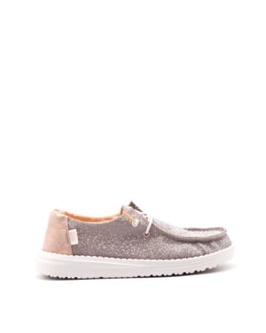 Hey Dude 41082-7d9 wendy metallic sparkle rose gold