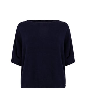 Jansen Amsterdam Top korte mouw transparant embroide