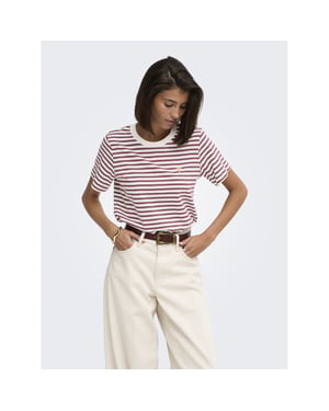 Jacqueline de Yong Jdy pisa gestreept t-shirt met hartje