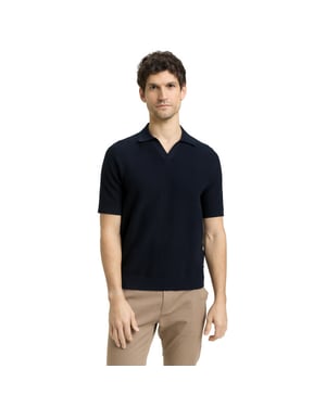 Tom Tailor Gebreide polo met structuur