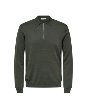Only & Sons Onswyler life reg halfzip polo knit noos army