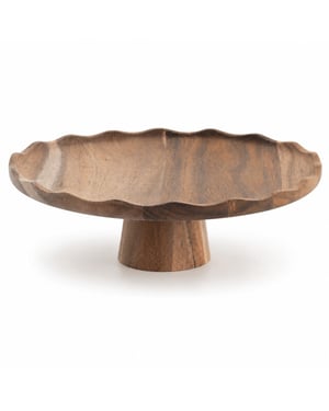 Casa di Elturo Taart plateau nora – acaciahout – Ø30 x h9 cm – serveerplateau – taartstandaard