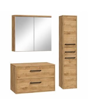 Badplaats Wastafelkast set florence 80 x 46 cm kastanje met