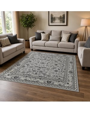 Muratap Nain klassiek vintage oosters vloerkleed zilver- 160x230 cm