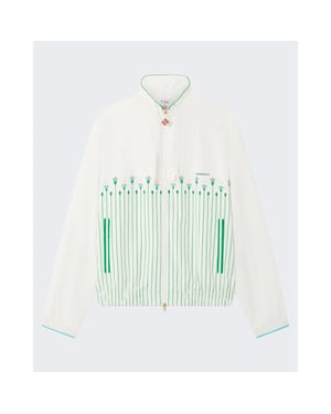 Casablanca Heren printed windbreaker jacket sporty floral stripe